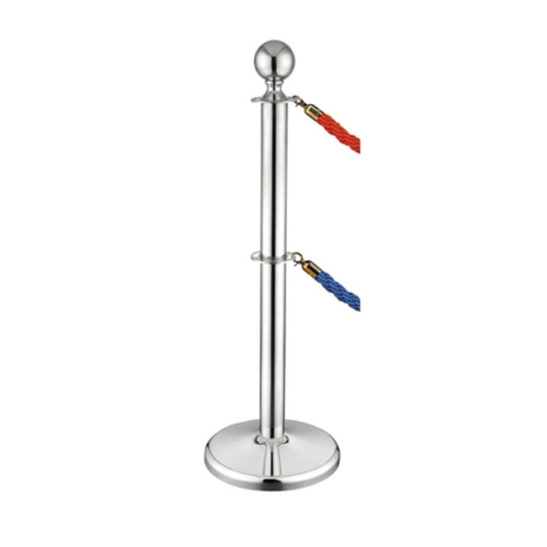 Silver double line rope stanchion