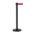 black retractable stanchions